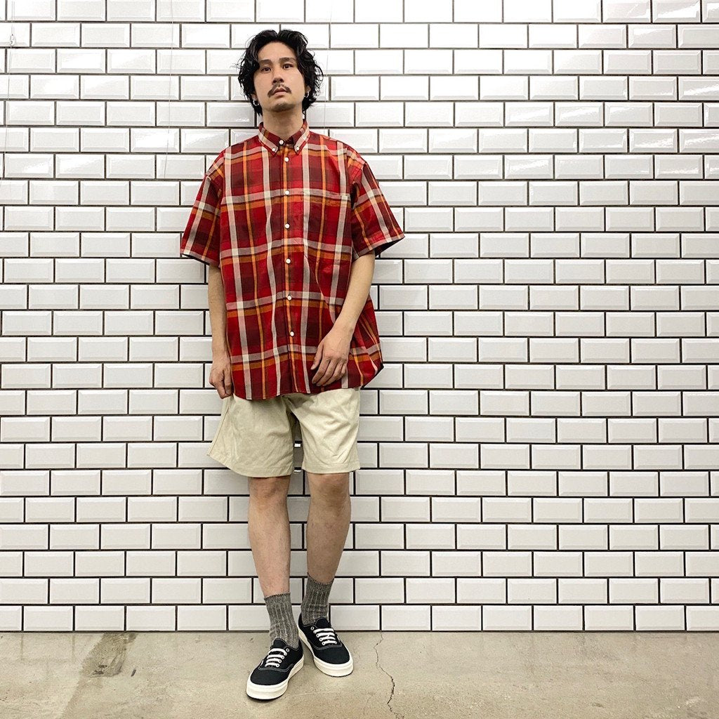 TECH FLANNEL BD S/S #D-RED [BE-82022]