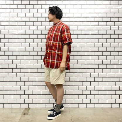 TECH FLANNEL BD S/S #D-RED [BE-82022]