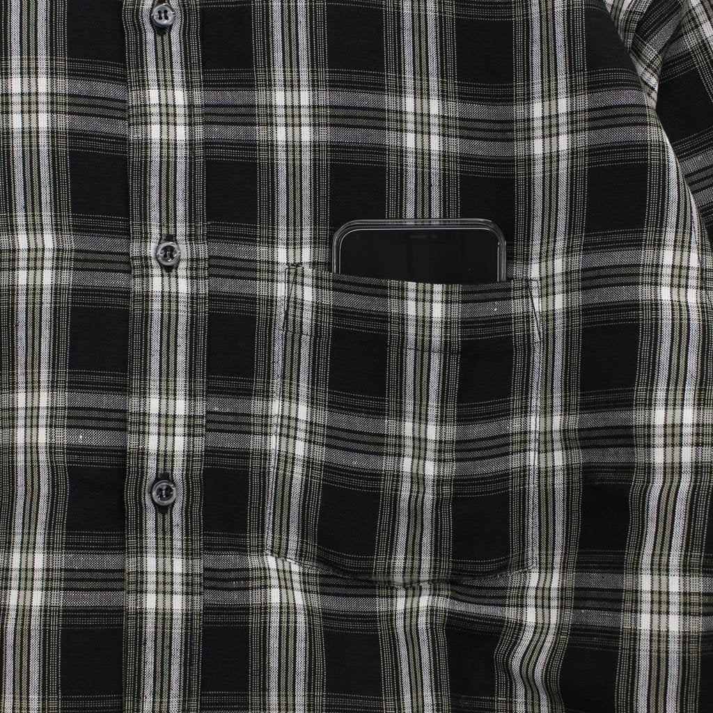 ORIGINAL CHECK L/S SHIRTS #BLACK [22SS-FS-10]