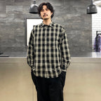 ORIGINAL CHECK L/S SHIRTS #BLACK [22SS-FS-10]