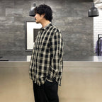 ORIGINAL CHECK L/S SHIRTS #BLACK [22SS-FS-10]