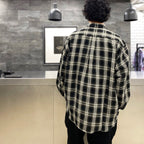 ORIGINAL CHECK L/S SHIRTS #BLACK [22SS-FS-10]