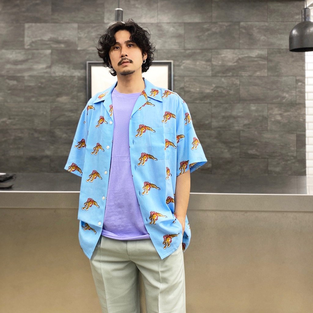 TIM LEHI | S/S HAWAIIAN SHIRT (TYPE 5) #L-BLUE [TIMLEHI-WM-HI30]