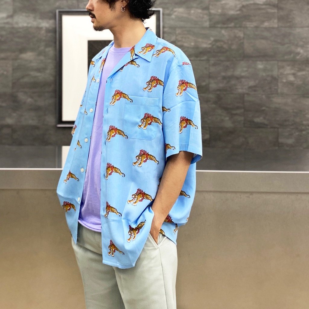TIM LEHI | S/S HAWAIIAN SHIRT (TYPE 5) #L-BLUE [TIMLEHI-WM-HI30]