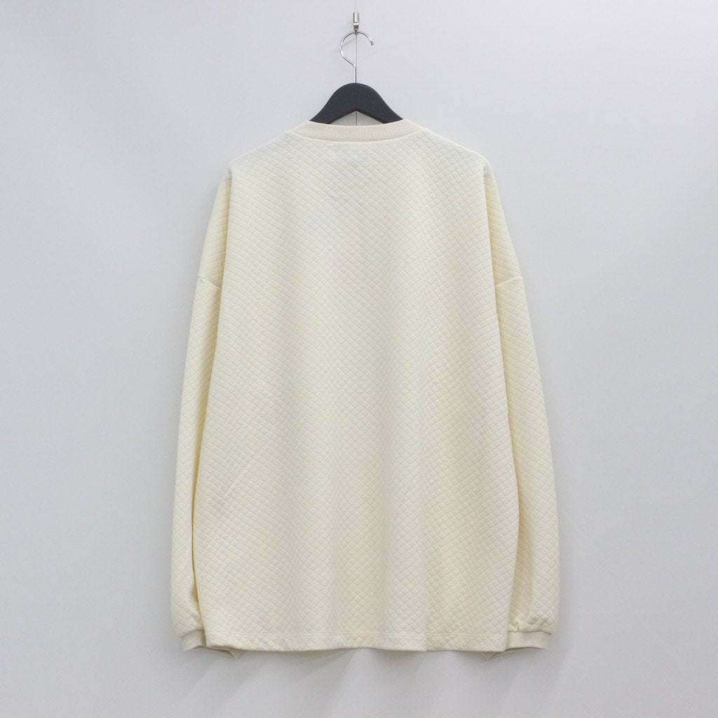 QUILTING CREW SWEAT #IVORY [SS22-SW02]