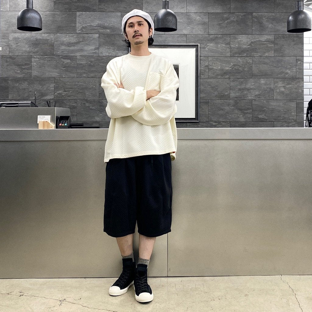QUILTING CREW SWEAT #IVORY [SS22-SW02]