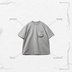 「Archetype-01」 3D Pocket Tee #L-Gray [GOOPi-22SS-APR-04]