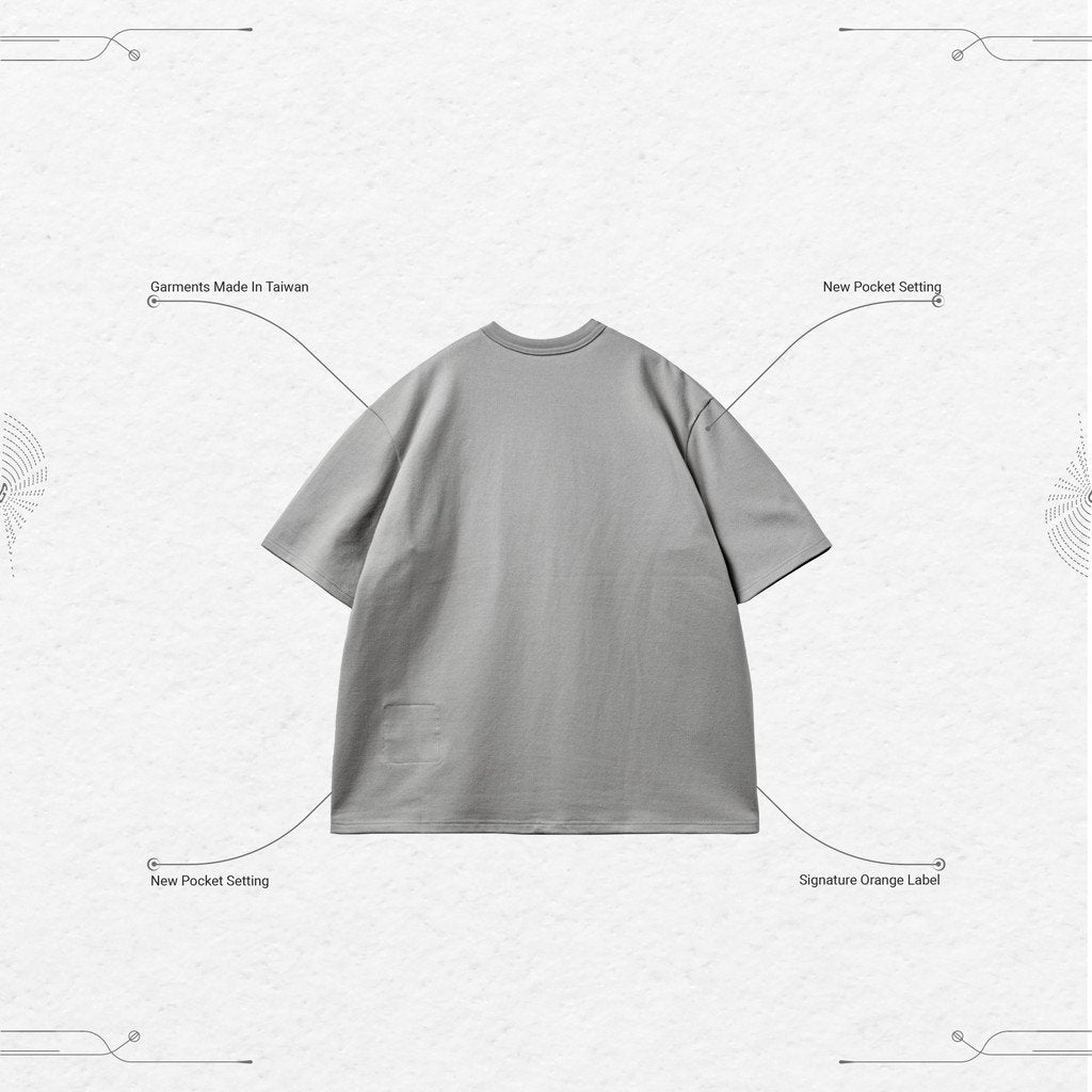 「Archetype-01」 3D Pocket Tee #L-Gray [GOOPi-22SS-APR-04]