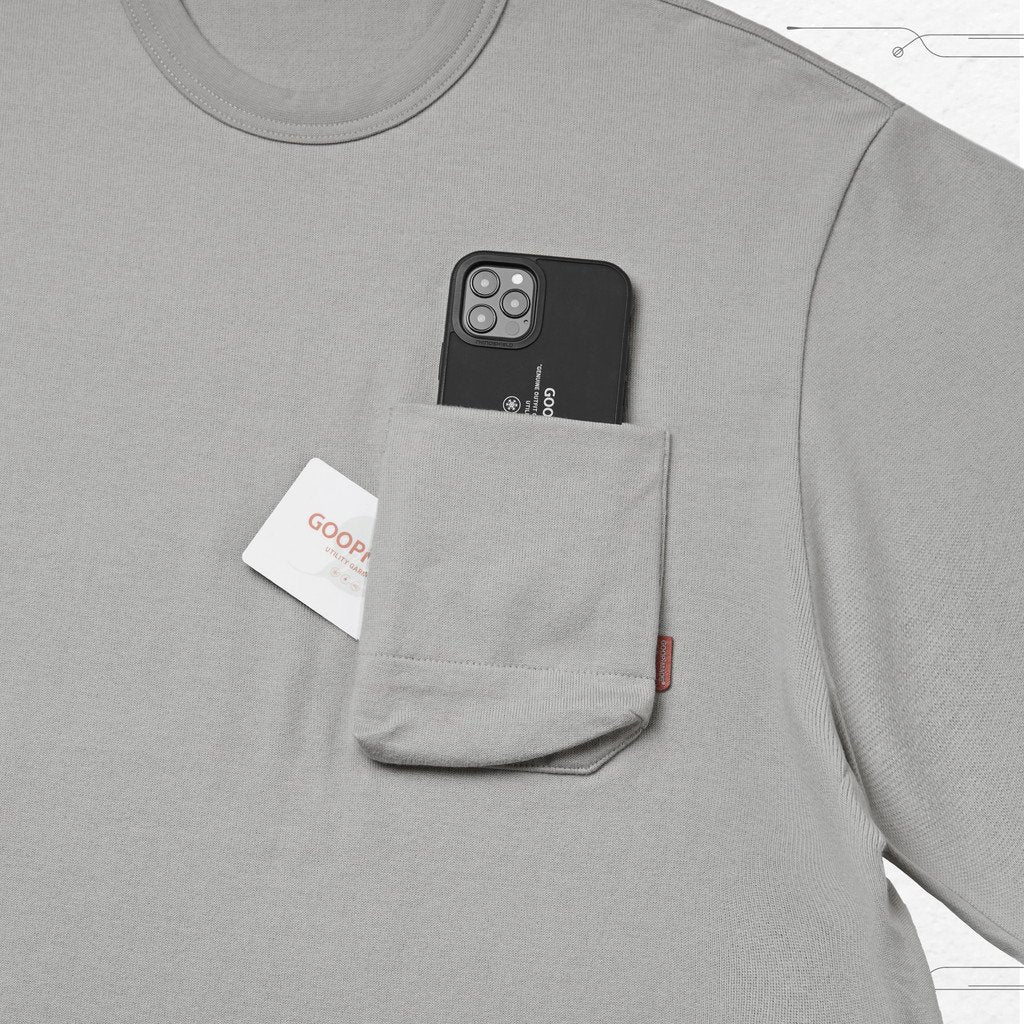 「Archetype-01」 3D Pocket Tee #L-Gray [GOOPi-22SS-APR-04]