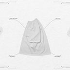 「Archetype-01」3D 口袋 T 卹 #白色 [GOOPi-22SS-APR-04]