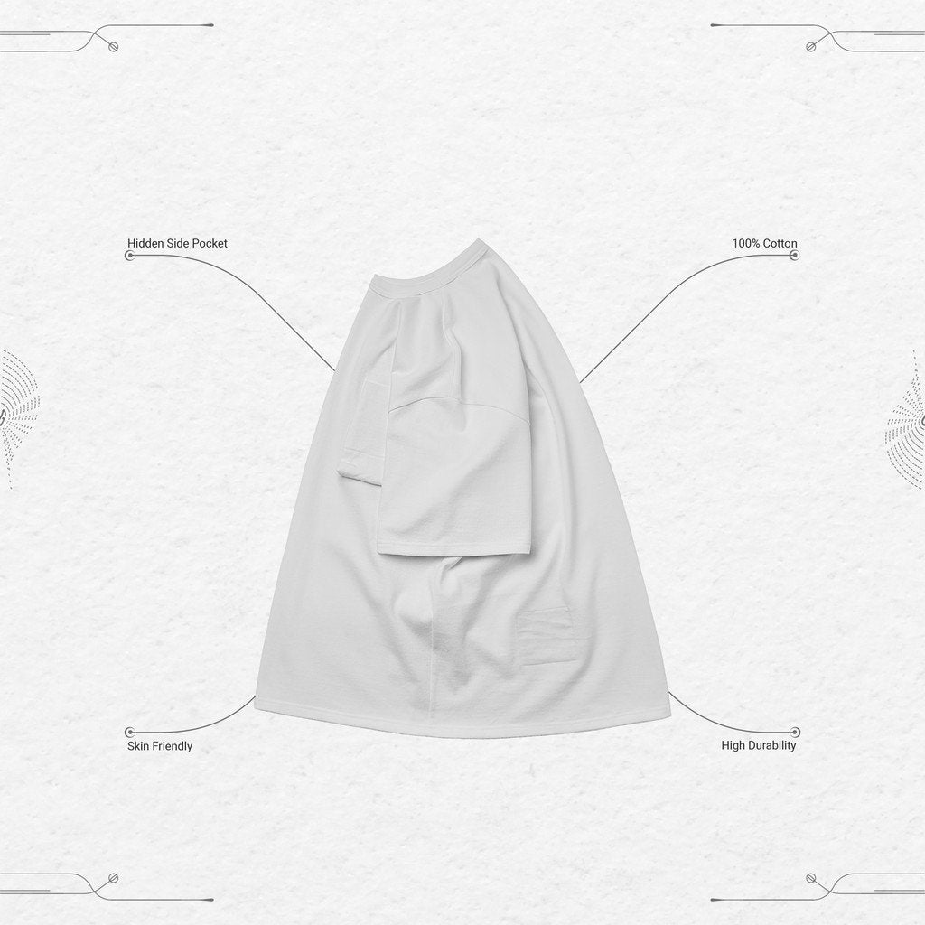 「Archetype-01」3D 口袋 T 卹 #白色 [GOOPi-22SS-APR-04]