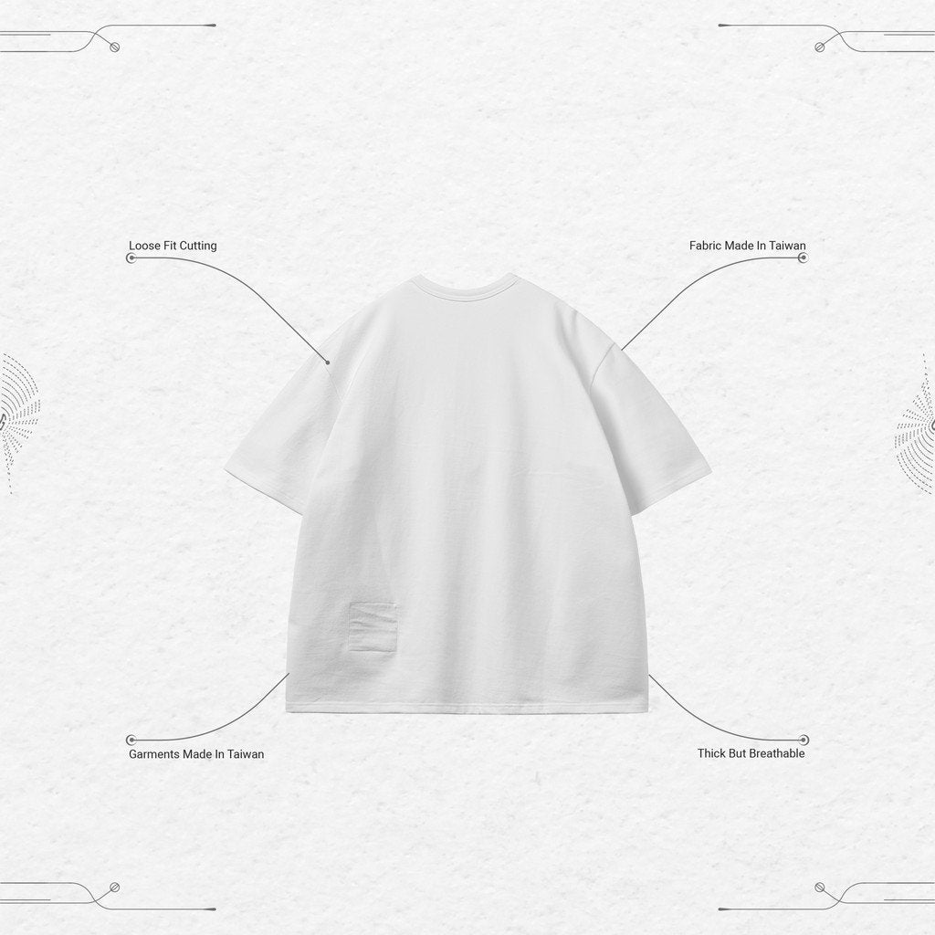 「Archetype-01」3D 口袋 T 卹 #白色 [GOOPi-22SS-APR-04]