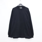 MOCK NECK LONG SLEEVE TEE #BLACK [209]