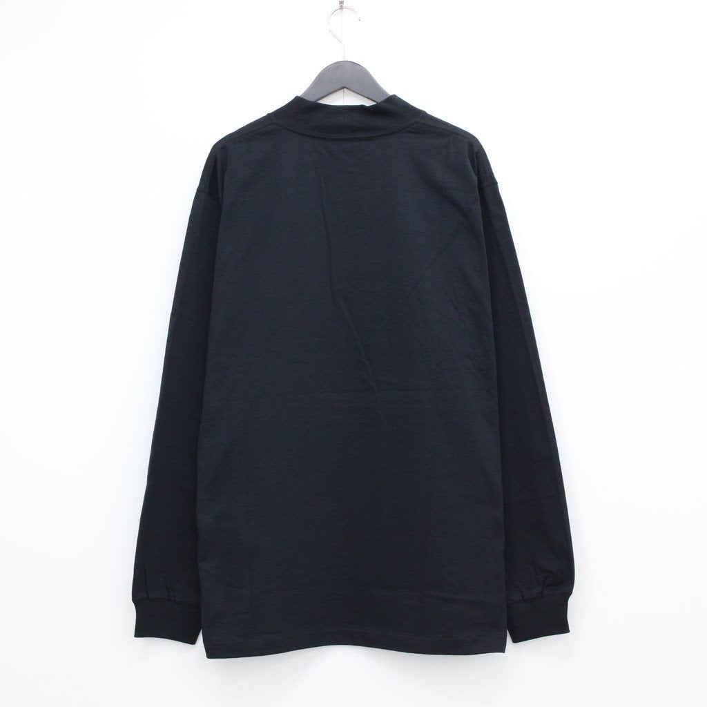 MOCK NECK LONG SLEEVE TEE #BLACK [209]