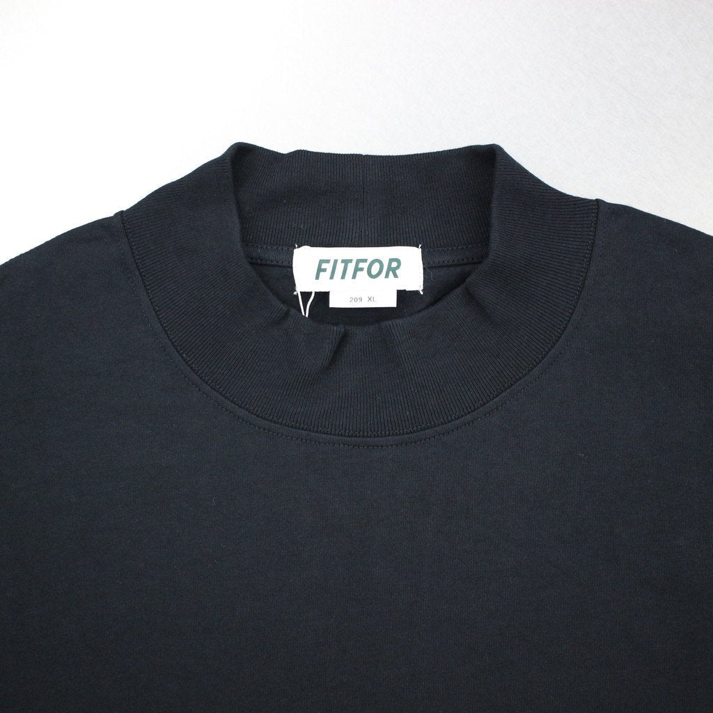 FIT FOR | フィットフォー MOCK NECK LONG SLEEVE TEE #BLACK [209