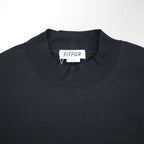 MOCK NECK LONG SLEEVE TEE #BLACK [209]