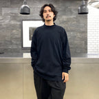 MOCK NECK LONG SLEEVE TEE #BLACK [209]