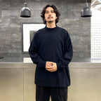 MOCK NECK LONG SLEEVE TEE #BLACK [209]
