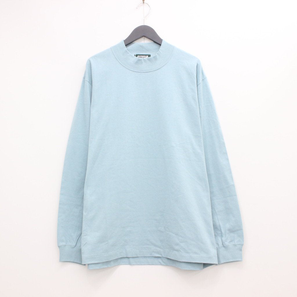 MOCK NECK LONG SLEEVE TEE #EMERALD BLUE [209]