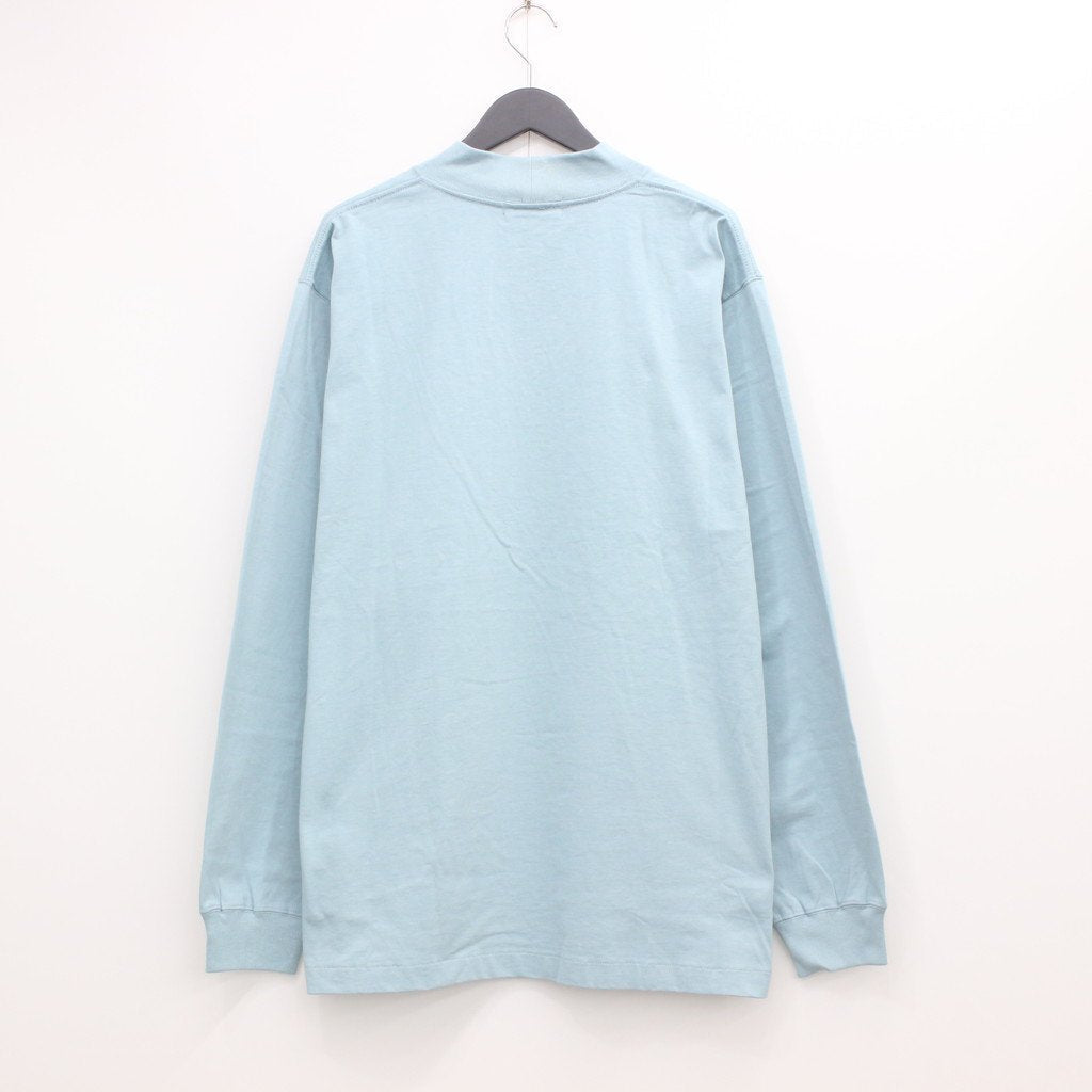 MOCK NECK LONG SLEEVE TEE #EMERALD BLUE [209]