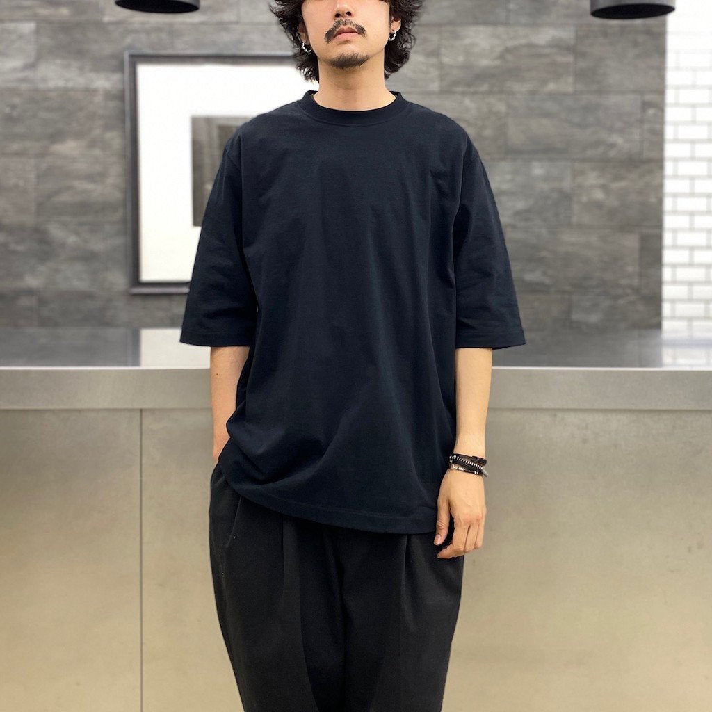 BASIC MID SLEEVE TEE #BLACK [202]