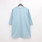 BASIC MID SLEEVE TEE #EMERALD BLUE [202]