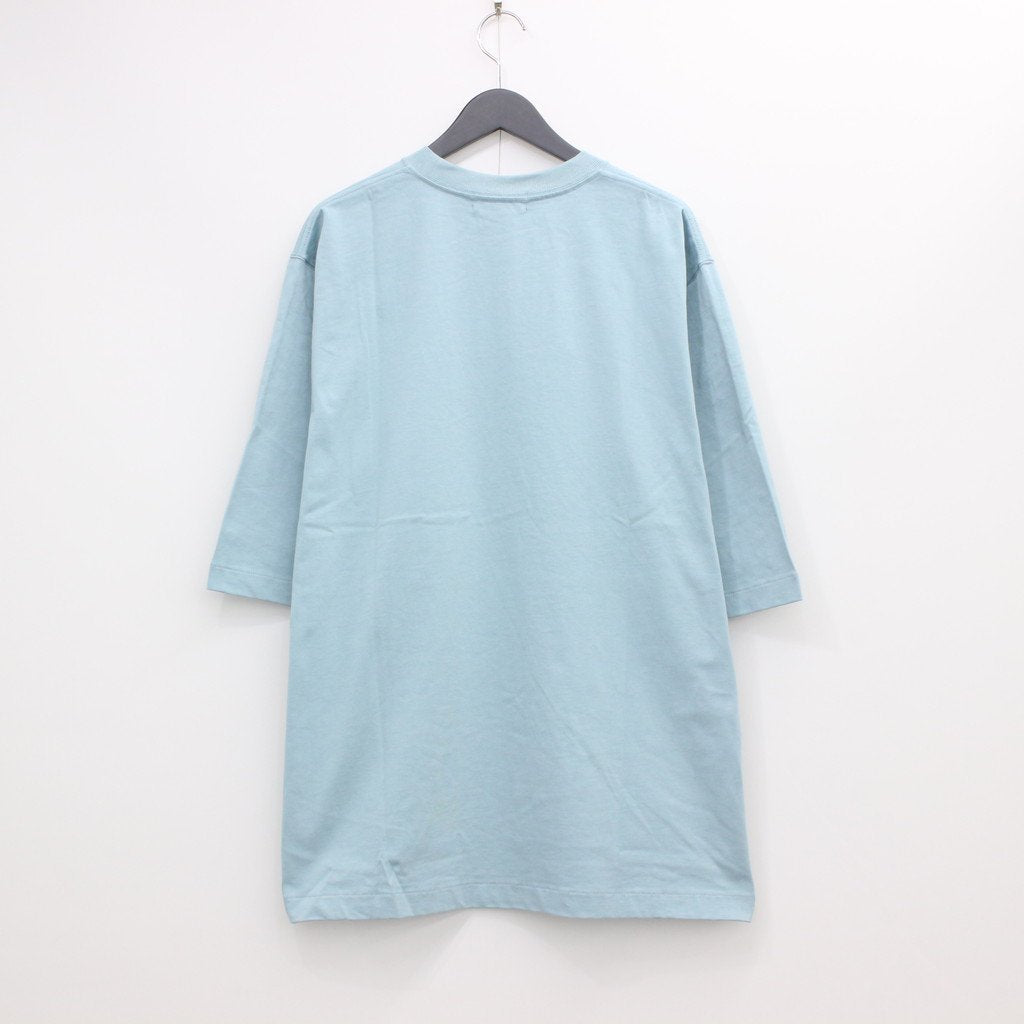 BASIC MID SLEEVE TEE #EMERALD BLUE [202]