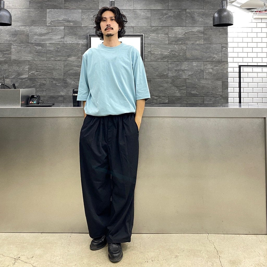 BASIC MID SLEEVE TEE #EMERALD BLUE [202]