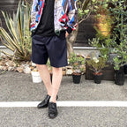 PLEATED SHORT TROUSERS (TYPE 10) #NAVY [22SS-WMP-PT10]