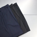PLEATED SHORT TROUSERS (TYPE 10) #NAVY [22SS-WMP-PT10]