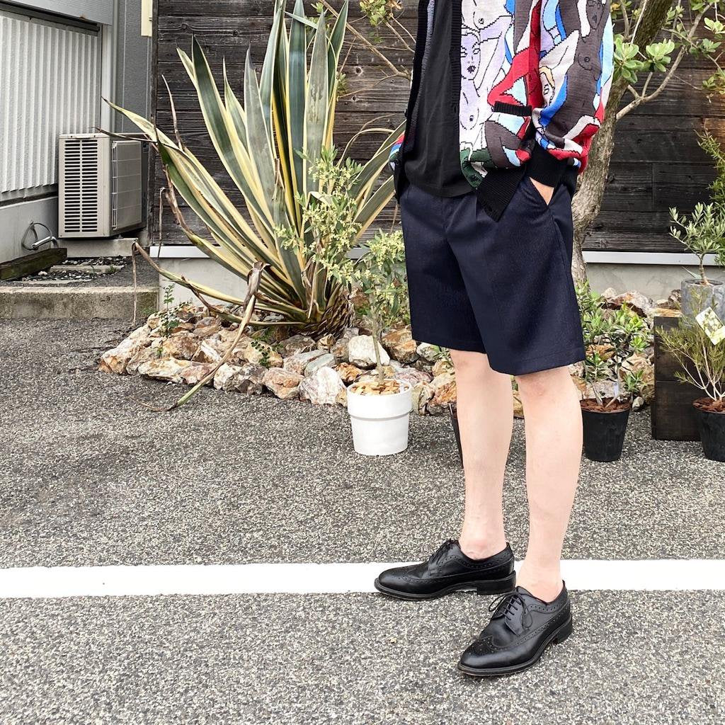 PLEATED SHORT TROUSERS (TYPE 10) #NAVY [22SS-WMP-PT10]