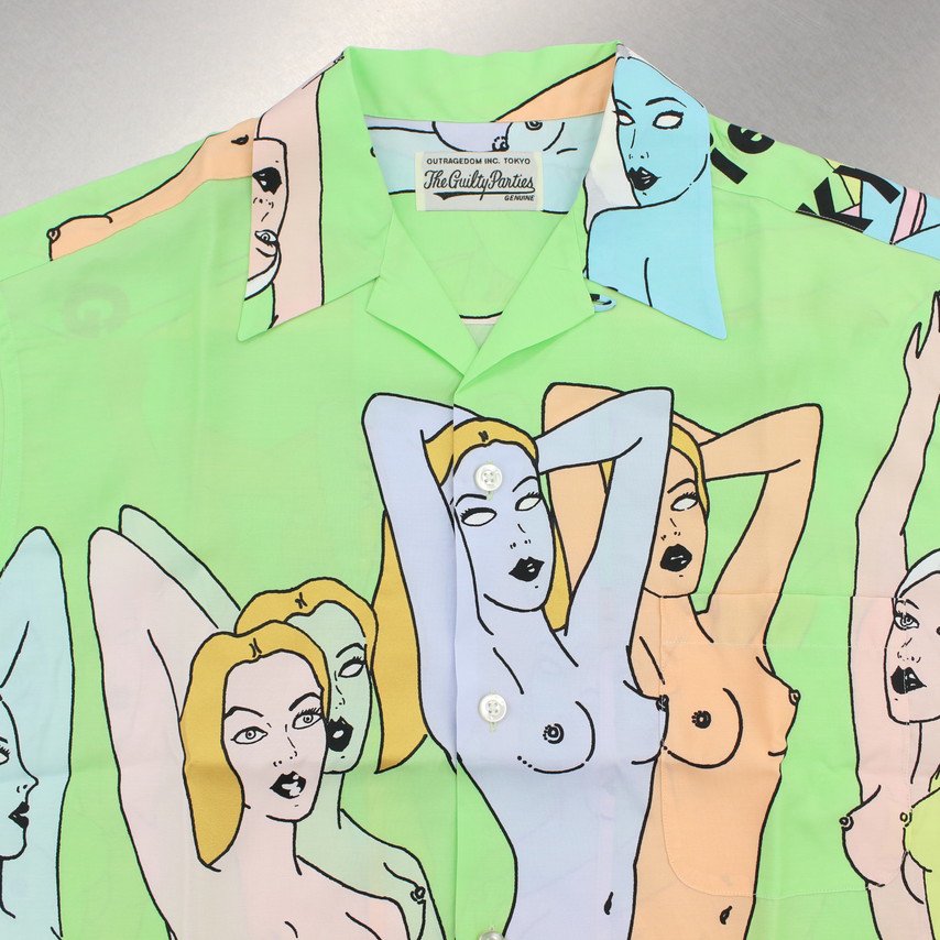 HAWAIIAN SHIRT S/S (TYPE 3) #L-GREEN [22SS-WMS-HI03]