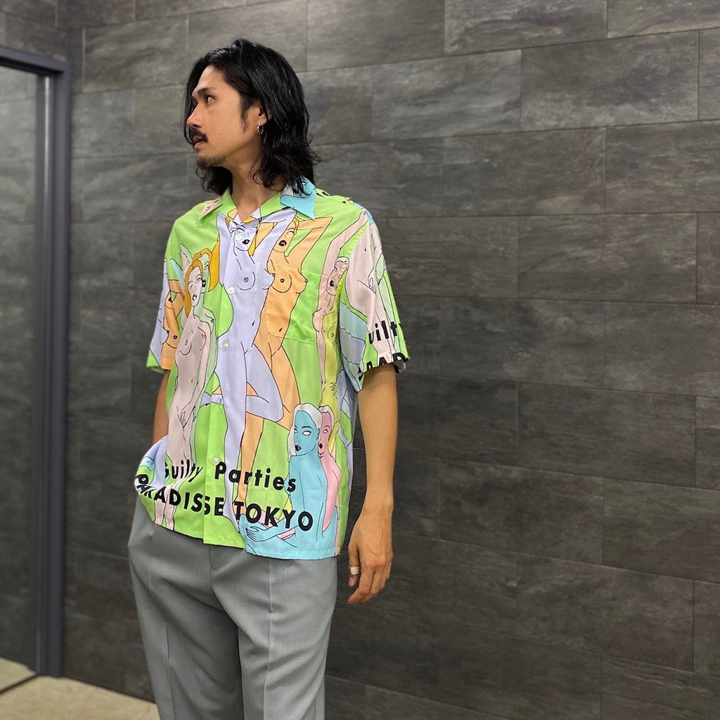 HAWAIIAN SHIRT S/S (TYPE 3) #L-GREEN [22SS-WMS-HI03]