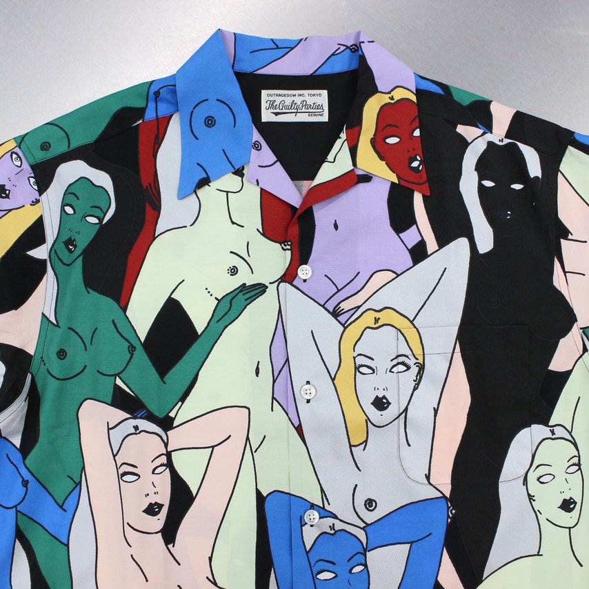 HAWAIIAN SHIRT S/S (TYPE 2) #BLACK [22SS-WMS-HI02]