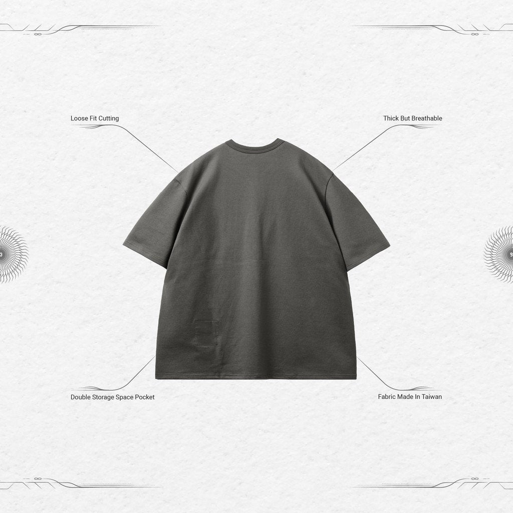 "Archetype-01" 3D Pocket Tee #Mud [GOOPi-22SS-MAY-02]
