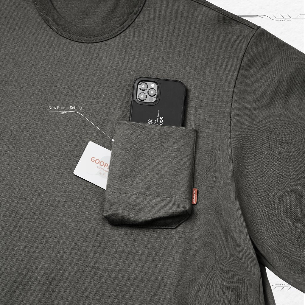 "Archetype-01" 3D Pocket Tee #Mud [GOOPi-22SS-MAY-02]