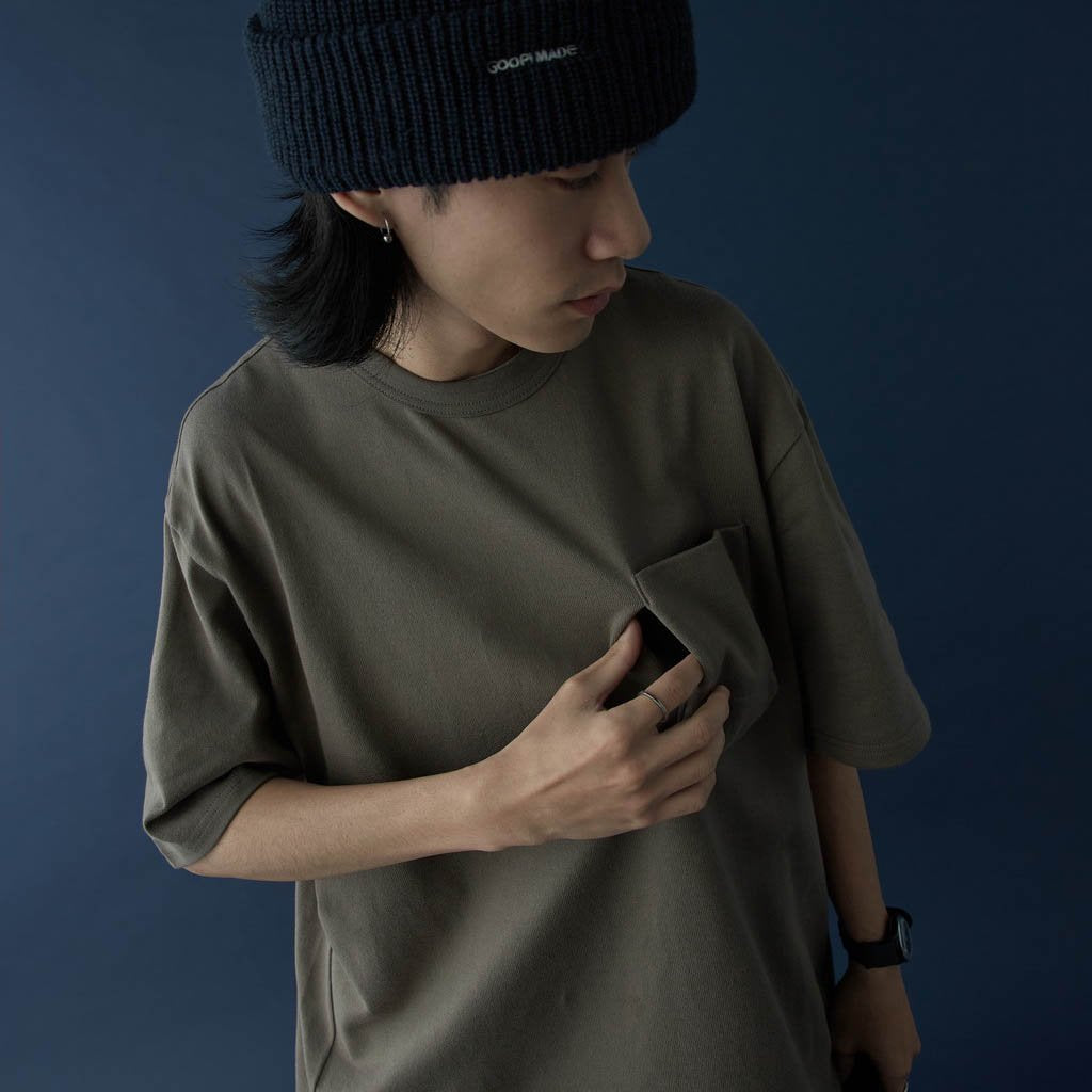"Archetype-01" 3D Pocket Tee #Mud [GOOPi-22SS-MAY-02]