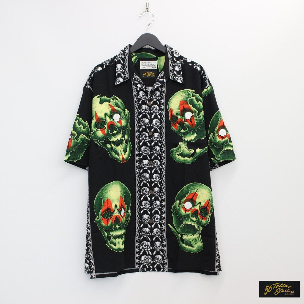 56 TATTOO STUDIO | S/S HAWAIIAN SHIRT (TYPE 1) #BLACK [56TS-WM-HI06]