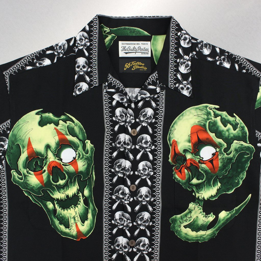 56 TATTOO STUDIO | S/S HAWAIIAN SHIRT (TYPE 1) #BLACK [56TS-WM-HI06]