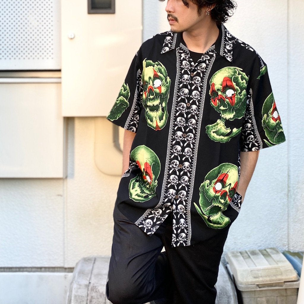 56 TATTOO STUDIO | S/S HAWAIIAN SHIRT (TYPE 1) #BLACK [56TS-WM-HI06]
