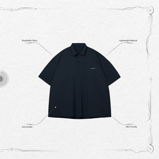 「GNV-07」 Soft Box Polo Shirt #Bathyal [GOOPi-22SS-JUN-01]
