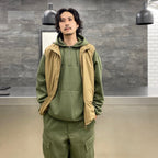 TECH HALF ZIP SWEAT SHIRTS #OLIVE GREEN [BE-51022W]