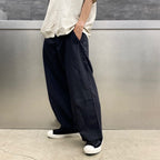LEGERE BAGGY SLACKS #BLACK [SU22-B04]