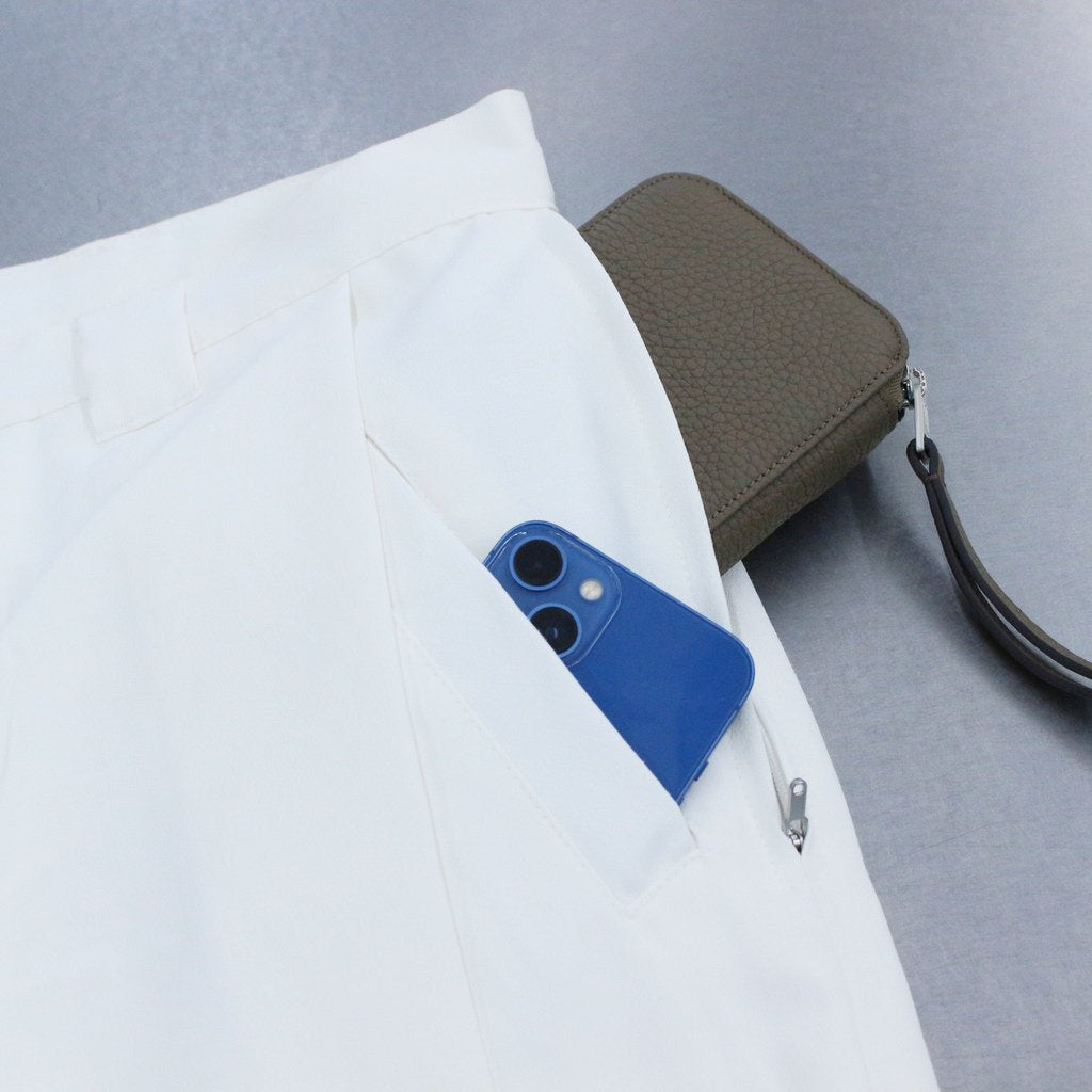 LEGERE BAGGY SLACKS #WHITE [SU22-B04]