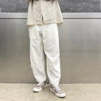 LEGERE BAGGY SLACKS #WHITE [SU22-B04]