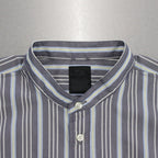 TECH BAND COLLAR SHIRTS L/S STRIPE #NAVY [BE-92022W]