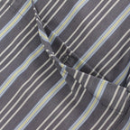 TECH BAND COLLAR SHIRTS L/S STRIPE #NAVY [BE-92022W]