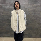 TECH BAND COLLAR SHIRT L/S STRIPE #SAX [BE-92022W]