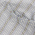 TECH BAND COLLAR SHIRT L/S STRIPE #SAX [BE-92022W]