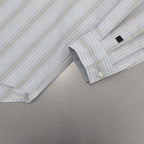 TECH BAND COLLAR SHIRT L/S STRIPE #SAX [BE-92022W]